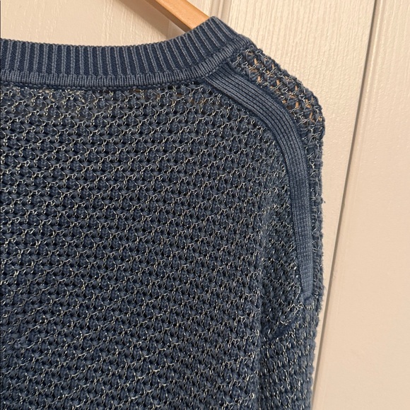 Rag & Bone Kyra Crewneck Metallic Knit
Pullover Indigo Blue - Picture 10 of 11